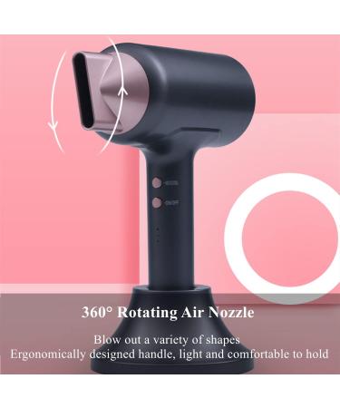 Cordless Hair Dryers w/Charging Base & Air Nozzle Hot/Cold Air Wireless Hair Dryers Rechargeable Travel Blow Dryer for School Pet Care Hairdressing Oil Painting Drying Tools Black - Buy Online on GoSupps.com