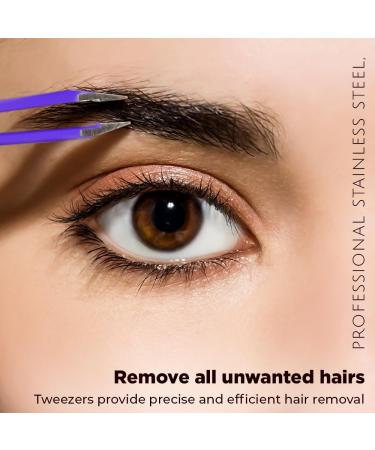 Majestics Professional Stainless Steel Tweezers Precision Beveled Tips for Eyebrows | Best Quality Beauty Tool - Buy Online on GoSupps.com