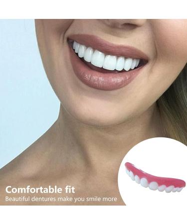 4PCS Natural Shade Denture Teeth Veneer Set for Upper and Lower Jaw - Perfect Solution for Imperfect Teeth, Braces, and Confident Smile - Men and Women - Buy Online on GoSupps.com