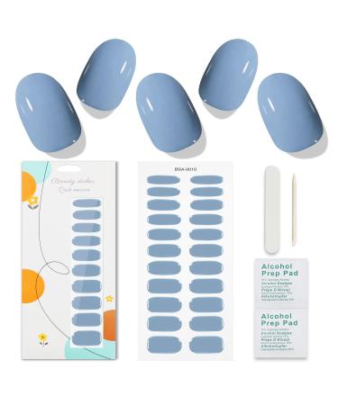 JMEOWIO Nail Foil Blue Gel Nail Foils Self-adhesive Nail Sticker Decoration Nail Design Accessories