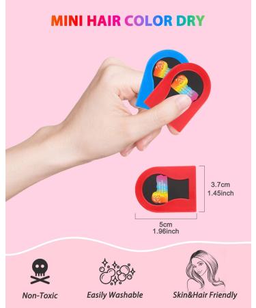 8 Pcs Washable Hair Chalks for Girls - Non-Sticky Portable Temporary Hair Dye Spray - Perfect for Halloween, Christmas, Birthday Parties - Kids & Women Gifts - Buy Online on GoSupps.com