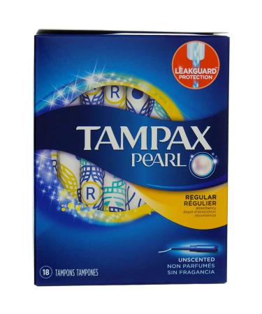 Tampax Pearl Reg UNSC 18c Size 18ct Tampax Pearl Regular Unscented 18 Ct Ea