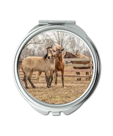 Mirror Compact Mirror agriculture animals close up pocket mirror portable mirror