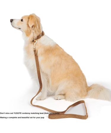 YUDOTE Ultra-Soft Natural Cotton Dog Collar for Medium Dogs - Sensitive Skin Friendly - Brown M (1 Pack) - Buy Online on GoSupps.com