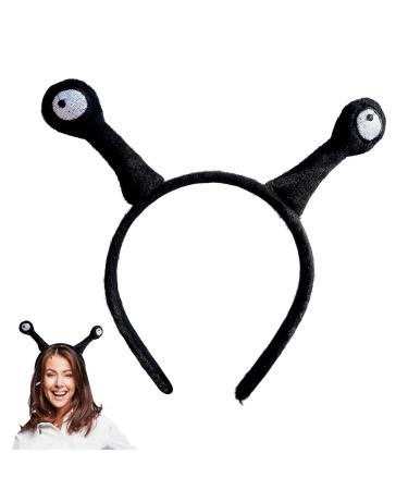 Snail Antenna Headband Cartoon Plush Snail Eye Headband Unbreakable High-Strength Hair Accessories for Fancy Dress Black Big Tentacles One Size
