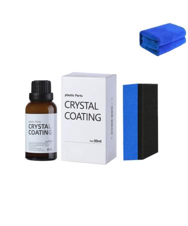 Car Plastics Restorer Car Crystal Coating Plastic Restorer Car Plastic Restorer Crystal Coating Plastic Parts Refresher Agent for Car 2024 Plastic Parts Crystalline Coating (1 Set)