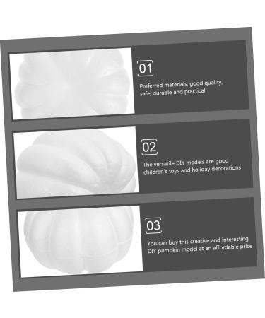 VILLCASE 60 Pcs Foam Simulation Pumpkin Bamboo Cabinet Ornaments for Kids Creative DIY Pumpkin Stencils for Kids DIY Halloween Crafts Pumpkin Decorations Child White Set Artificial Whitex6pcs 8X8CMx6pcs - Buy Online on GoSupps.com