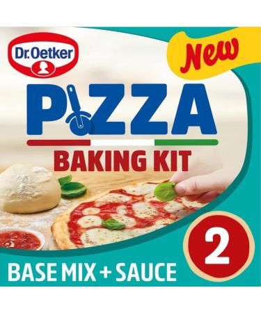 Dr. Oetker | Make Your Own Pizza Baking Kit 440G | Pizza Base Mix with Seasoned Tomato Sauce | Makes 2 pizzas | Suitable for vegans