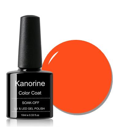 KANORINE Gel Polish Soak-Off UV/LED Gel Nail Polish Orange Color Coat Gel Nail Varnish Nail Art TYPE 10ml A8