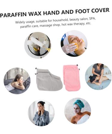 FRCOLOR Paraffin Wax Work Gloves Booties 2 Sets Gloves Spa Fabric Insulation Cover Wax Bath Hand Mitts - Buy Online on GoSupps.com
