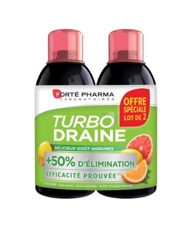 Forté Pharma - TurboDraine Citrus | Food supplement Elimination & Drainage based on Green Tea - Weight loss | Solu