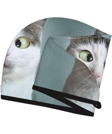 Funny Cat Hair Towel Wrap - Quick Drying Towel Turban for Effortless Hair Drying - Buy Online on GoSupps.com
