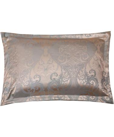 Floral Satin Duvet Cover Set Twin Size 3 Piece Luxury Silk Like Bedding Comforter Cover Set with Zipper Closure & Corner Ties (Red Twin) Soft (Blue Gold Twin(69"x91")) - Buy Online on GoSupps.com