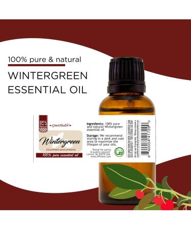 2 Bottles - 8 fl oz Wintergreen Essential Oil - Aluminum Bottle - Buy Online on GoSupps.com