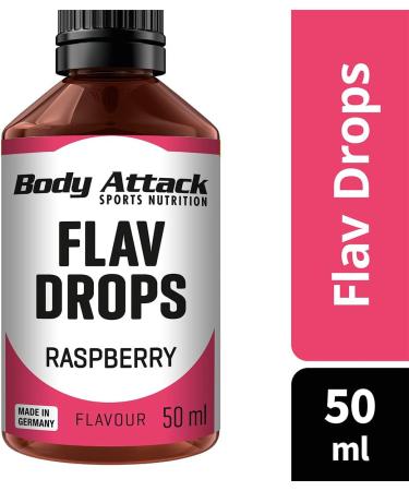 Body Attack Flav Drops Raspberry 4 Pack - Sugar-Free Calorie-Free Flavor Drops Vegan & Made in Germany - Buy Online on GoSupps.com