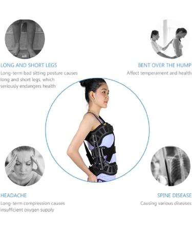 Spinal Back Orthosis Adjustable Scoliosis Corrector with Soft Shoulder Pads 3-point Mechanics Principle Structure and Relieve Pressure Adjustable 4 Levels Heighta and Position for Hunchback - Buy Online on GoSupps.com