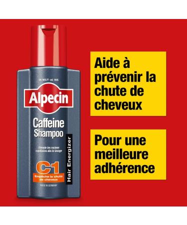 Alpecin Caffeine Shampoo C1 2x 250ml | Prevents and reduces hair loss | Natural hair growth shampoo for men - Buy Online on GoSupps.com
