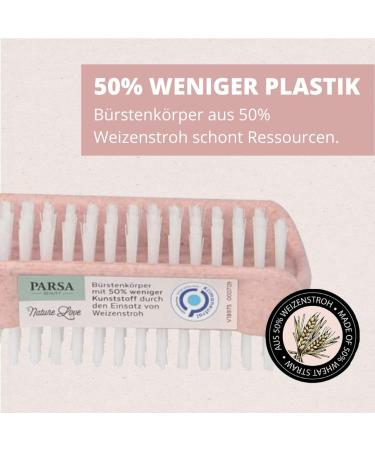 PARSA Beauty Nature Love Double-Sided Nail Brush - Hand Washing Brush in Pink | 1 Piece for Perfect Nails - Buy Online on GoSupps.com