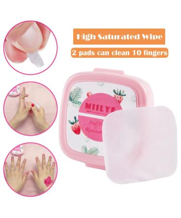 80PCS Nail Polish Remover Pads in Box - Easy, Instant & Lint Free| For Water/Oil Based Nail Polish Soak Off | Portable & Convenient - Buy Online on GoSupps.com