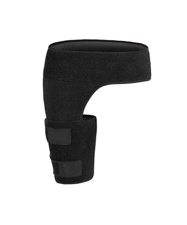 Adjustable Hip Thigh Brace for Sciatica Pain Relief - Compression Support Wrap for Men & Women - Fits Right & Left Leg - Black - Buy Online on GoSupps.com