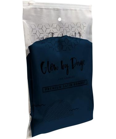 Glow By Daye Satin Bonnet - Double-Layered & Adjustable Sleep Cap - Extra Large - Reversible Navy Classico - Buy Online on GoSupps.com