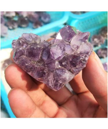 Crystal 1pcs Amethyst Geode Heart Shaped Crystal Crystals Stones Titanium Rainbow Amethyst Cluster Angel Quartz - Buy Online on GoSupps.com