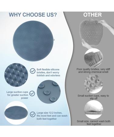 Hilph Foot Brush for Shower - Non-Slip Silicone Massage Device & Bath Pad for Pedicure Cleaning & Peeling - Buy Online on GoSupps.com