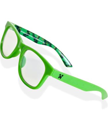 Kids Minecraft Blue Light Blocking Glasses with Case | Gaming Eyewear for Boys Age 2-10 (Green/Black) - Buy Online on GoSupps.com