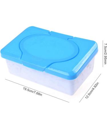 Wipes Dispenser Holder Portable Baby Wipes Holder Case Tissue Storage Box with Lid for Desk Dorm Kitchen Washroom Vanity (Blue) - Buy Online on GoSupps.com