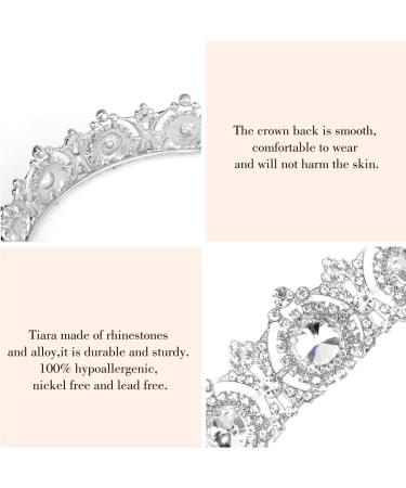 COCIDE Silver Tiara for Women - Vintage Queen Crown with Rhinestones, Crystal Headband for Bride, Bridesmaids, Prom - Ideal for Bridal, Halloween Costume Cosplay - Buy Online on GoSupps.com
