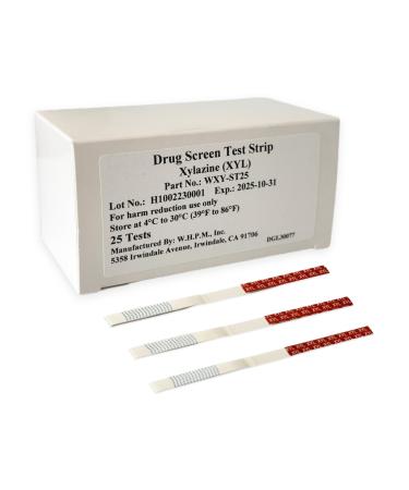 Xylazine Test Strips (25 Pack) - Test Pills Powders & Liquids for Xylazine | Fast Sensitive & Accurate