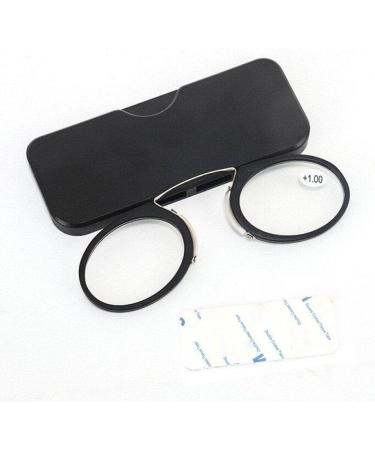 Buy Armless Reading Glasses for Men & Women - Slim Flat Nose Glasses in Mini Portable Case - Stylish Black Design - Buy Online on GoSupps.com
