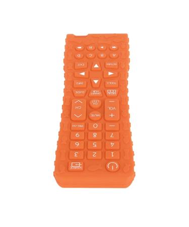Buy Bright Color Baby Remote Control Bite Ring Toy - Silicone Gum Massage Teether with Textures - Orange | International Shipping - Buy Online on GoSupps.com