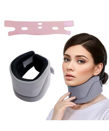 NyxSeat 1 neck cuff 1 lifting tape neck support tilted neck cuff turnable neck support reusable (pink gray mixed)