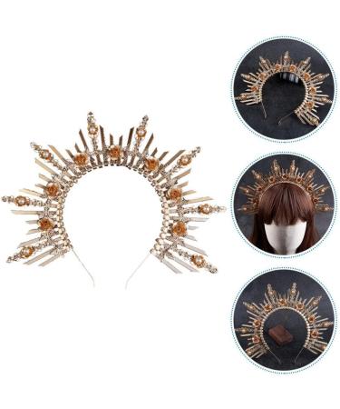 Goddess Headband Goddess Crown Headpiece Lolita Crown Headpiece Halo Headband Tiaras Spike Crown Headpiece Goddess Crowns for Women - Buy Online on GoSupps.com