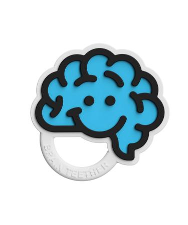 Fat Brain Toys Brain Teether - Blue Baby Toys & Gifts for Ages 0 to 2