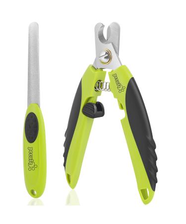 Pecute claw scissors for dogs & cats with nail files professional claw care made of stainless steel claw tongs for dogs with safety protection l green