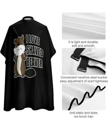 I Love A Shaved Beaver Mini Haircut Cape - Water Resistant Hair Styling Gown for Men & Women - Salon Essential - Buy Online on GoSupps.com