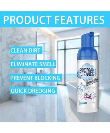 Foam Drain Cleaner Shower Drain Cleaner Kitchen Sink Cleaner Powerful Sink and Drain Cleaner Foam For Kitchen Drain Sinks Tubs (1Pcs) - Buy Online on GoSupps.com