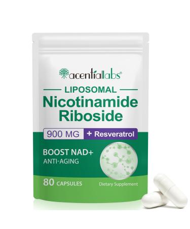 XINSZLIN NAD Supplement NAD+ Nicotinamide Riboside Resveratrol 900mg Dietary Supplement for Healthy Cellular Function NAD+ Fuels Cellular Defense and Cctivates Anti-Aging Genes 80 Capsules