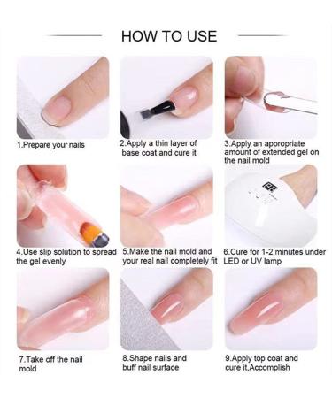 XINLLAN Glitter Poly Extension Nail Gel Kit - 7 Colors | Quick Building Nail Extensions Gel 15ml | Soak off UV/LED Lamp Builder for Nails Art Salon at Home - Buy Online on GoSupps.com