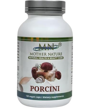 Mother Nature Porcini (Boletus edulis) Mushroom - 120 Vegan Capsules - 2 Month Supply - Made in USA - Buy Online on GoSupps.com