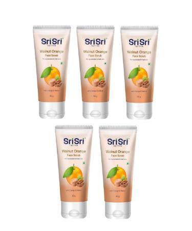 Sri Sri Tattva Walnut Orange Face Scrub 60ml (Pack of 5)