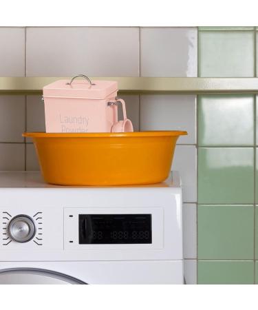 Laundry Detergent Powder Storage Tin Box Washing Powder Bucket Laundry Detergent Container Modern Laundry Detergent Dispenser Detergent Bin with Scoop Laundry Room Accessories Pink - Buy Online on GoSupps.com