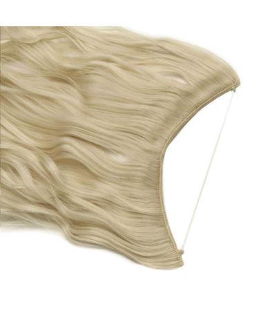 Silk-Co Adjustable Rubber Band Hair Extensions - Invisible Synthetic 60cm Blonde | Corrugated & Bleached for Women - Buy Online on GoSupps.com