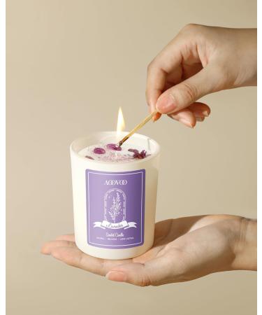 AOOVOO Lavender Scented Candles - Aromatherapy 7oz Soy Candle with Crystals | Perfect Christmas & Birthday Gifts for Women & Moms - Buy Online on GoSupps.com