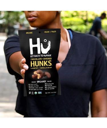 Hu Hunks Vegan Chocolate Covered Cashews with Vanilla Bean | 2 Pack | Non-GMO, Gluten-Free, Paleo, Organic Dark Chocolate - Buy Online on GoSupps.com