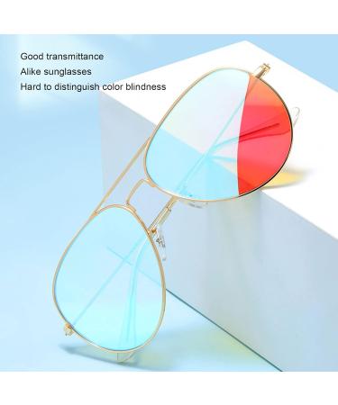 Red Green Color Blind Glasses - Lightweight Golden Frame for Color Weakness Correction | Durable for Men & Women | Indoor & Outdoor Use - Buy Online on GoSupps.com