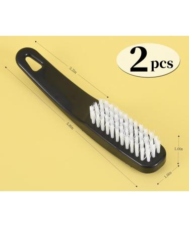 ZUFUGHJK Nail Brush Set - 2 Pack Black Fingernail Scrub Brush for Women and Men | Multifunctional Pedicure Brushes with Plastic Handle | Manicure Tool for Toes and Nails - Buy Online on GoSupps.com