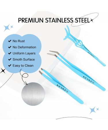 KevKev Lash Tweezers Set | 3 in 1 Eyelash Applicator Tool & Lash Brush for Perfect False Lashes | International Shipping Available - Buy Online on GoSupps.com